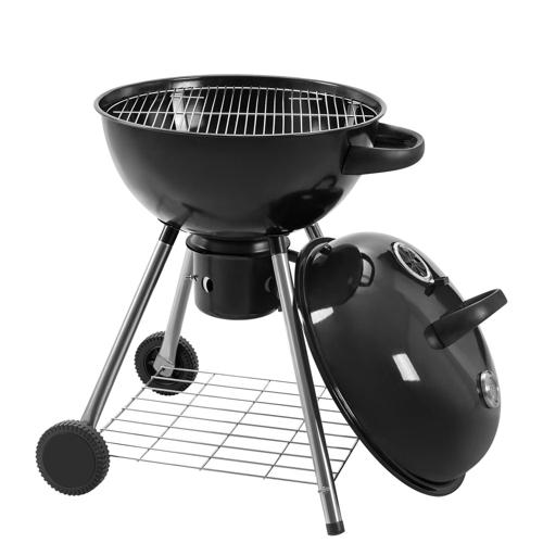 Lacoo 22 Kettle Charcoal Grill Outdoor Cooking BBQ Grill With Wheels, Black