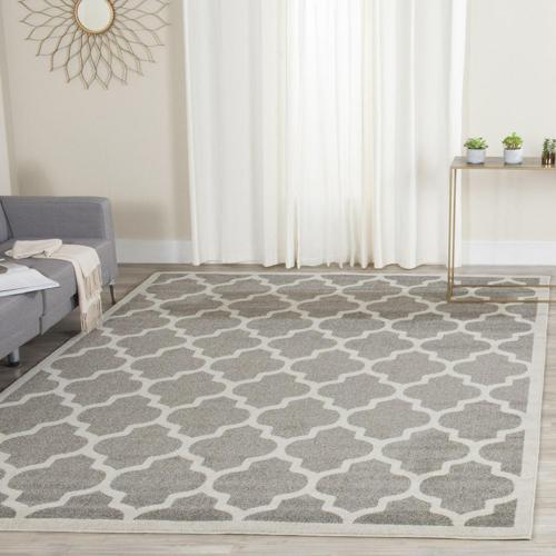 SAFAVIEH Amherst Collection AMT420R Dark Grey / Beige Rug