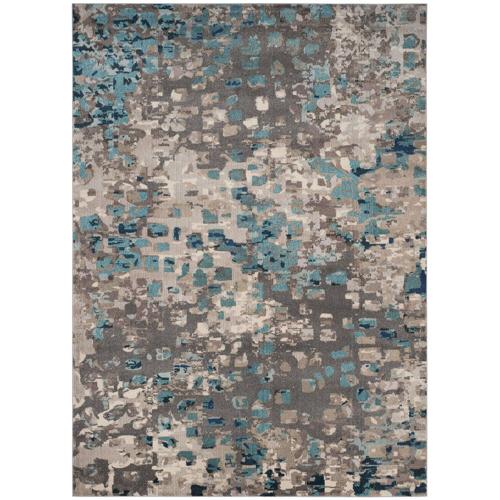 Safavieh Monaco Square Rug-Color:Grey/Light Blue,Shape:Large Rectangle,Size:8'*11'