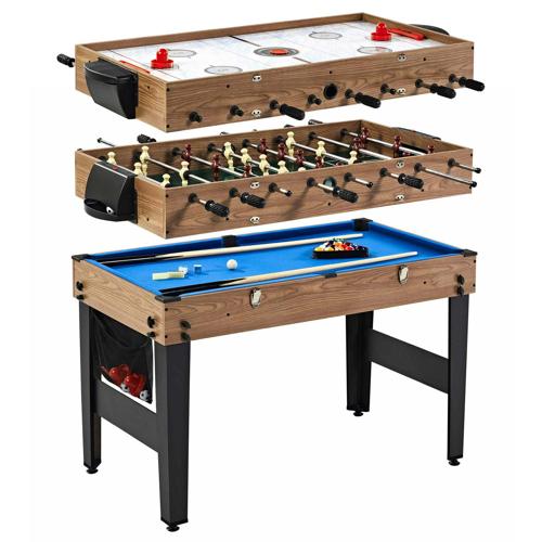 MD Sports 48 3 In 1 Combo Game Table, Pool, Hockey, Foosball, Accessories Included