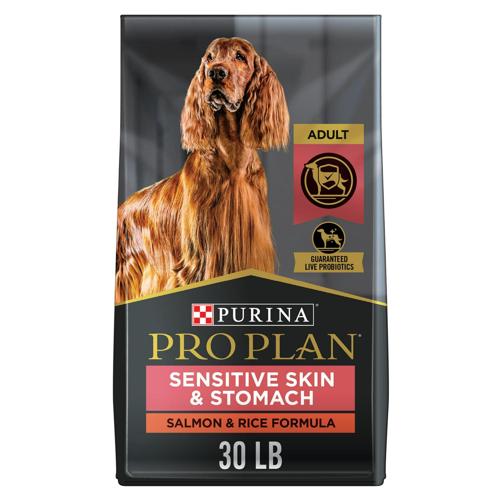 Purina Pro Plan Sensitive Skin Dog Food for Sensitive Stomachs, Salmon and Rice Formula, 30 lb. Bag