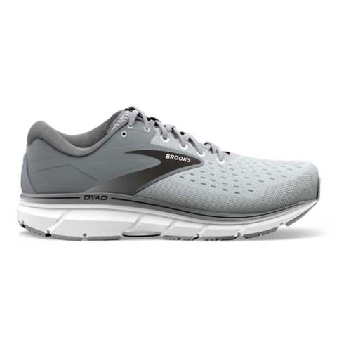 Men's Brooks Dyad 11, Grey/Black/White, 11 2E Wide
