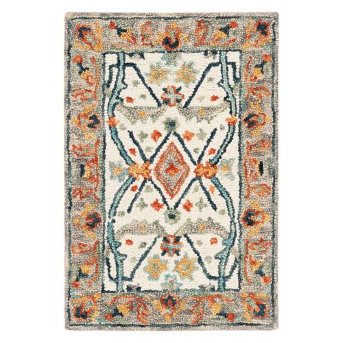 SAFAVIEH Aspen Emmalyn Southwestern Area Rug, Ivory/Blue, 2'*3'
