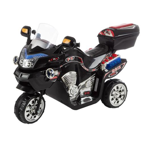 Ride on Toy, 3 Wheel Motorcycle Trike for Kids by Hey! Play! Battery Powered Ride on Toys for Boys and Girls, 2 - 5 Year Old - Black FX