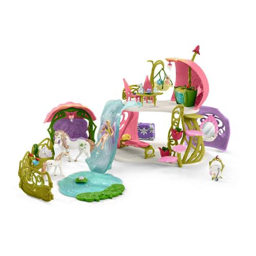 Schleich, Bayala, Flower House with Lake and Stable Toy Figurine Playset