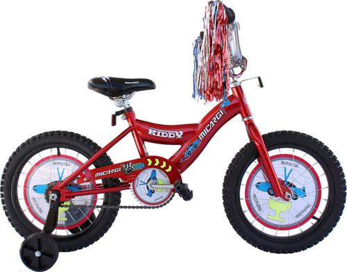 USToyOutlet 16 BMX S-Type Frame Bicycle Coaster Brake One Piece Crank Chrome Rims Black Tire Kid's Bike - Red