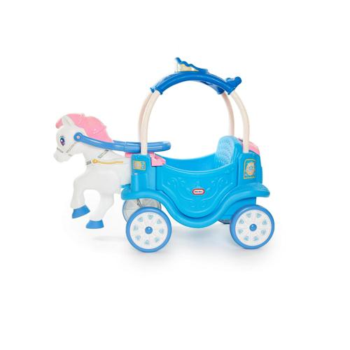 Little Tikes Princess Horse and Carriage in Frosty Blue, Foot-to-Floor Toddler Ride-on Toy - For Kids Boys Girls Ages 2 to 5 Years Old