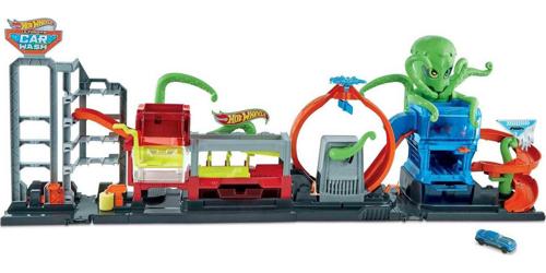 Hot Wheels City Ultimate Octo Car Wash Playset with 1 Color Reveal Car for Kids 4 Years and Up