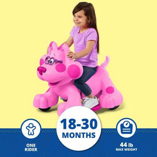 Kid Trax Blue's Clues and You! Interactive Snack Time Magenta 6V Powered Ride-On Toy, Toddler