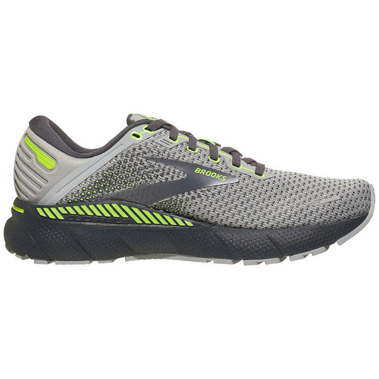 Men's Brooks Adrenaline GTS 22, Grey/Pearl/Nightlife, 9 D Medium