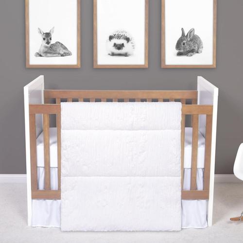 Simply White 3 Piece Crib Bedding Set