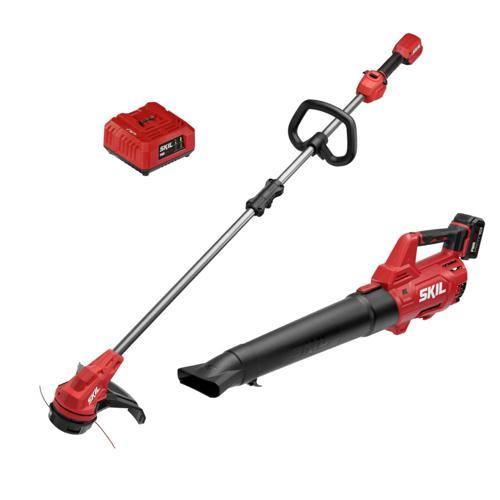 SKIL 20V Brushless 13 String Trimmer and Brushless Leaf Blower Combo Kit