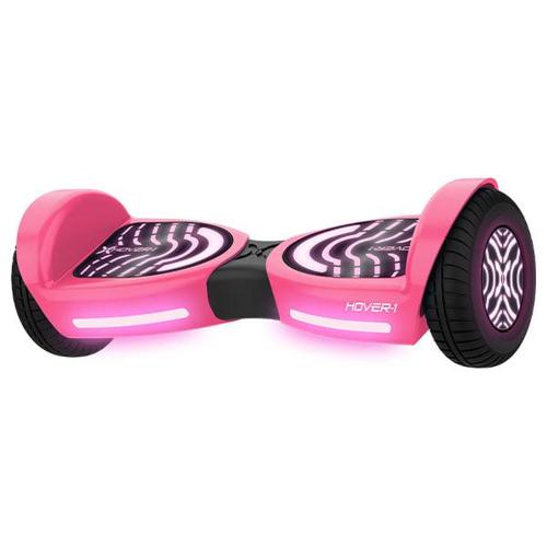 Hover-1 Rocket 2.0 Hoverboard, Pink, LED Lights, Max Weight 160 Lbs., Max Speed 7 Mph, Max Distance 3 Miles