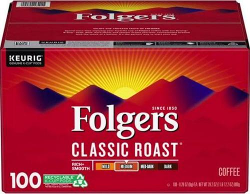 Folgers Classic Roast Coffee K-Cups (100 ct.)