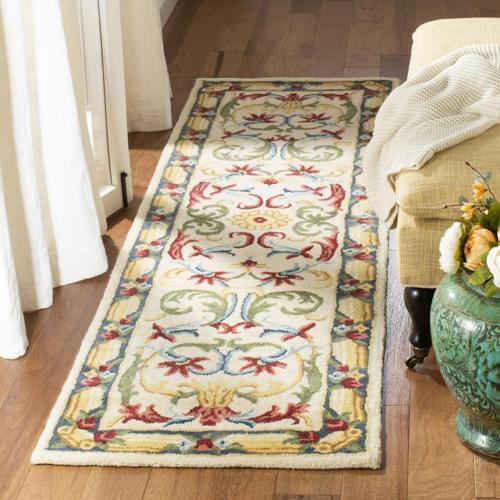 SAFAVIEH Blossom BLM251B Handmade Ivory / Green Rug