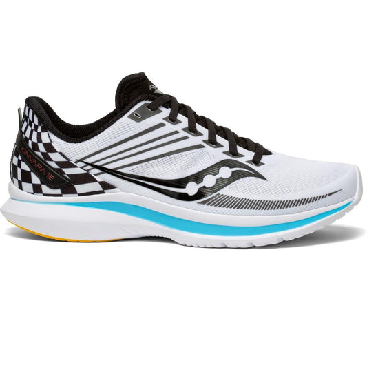 Men's Saucony Kinvara 12, White/Teal, 10.5 D Medium