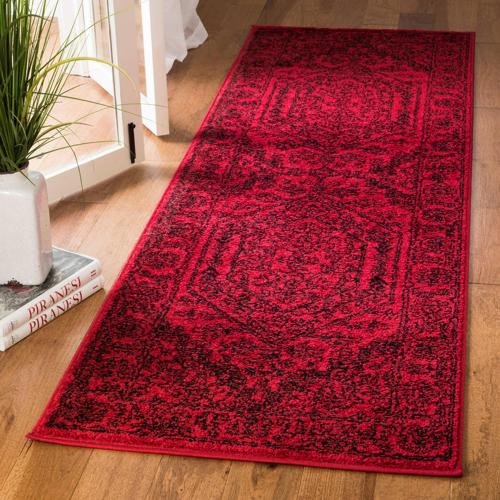 SAFAVIEH Adirondack Xavier Traditional Runner Rug, Red/Black, 2'6*20'