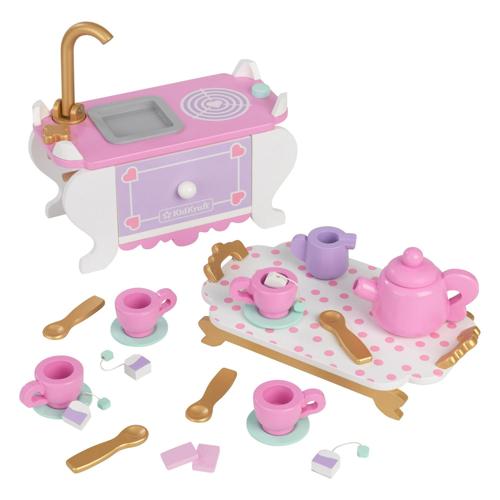 KidKraft Let's Pretend:Tea Time, 22-Piece Play Food Accessories for Play Kitchens