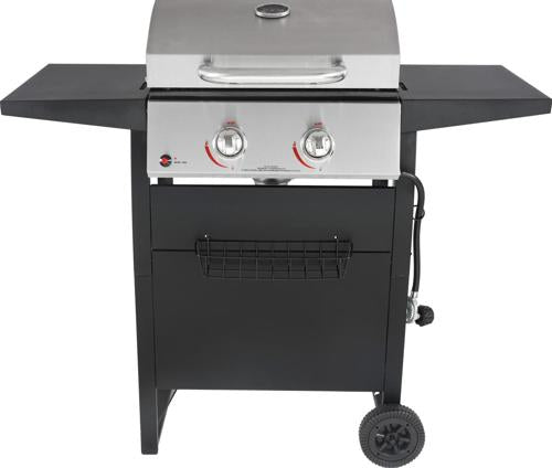 RevoAce 2-Burner Space Saver Propane Gas Grill, Stainless and Black, GBC1705WV