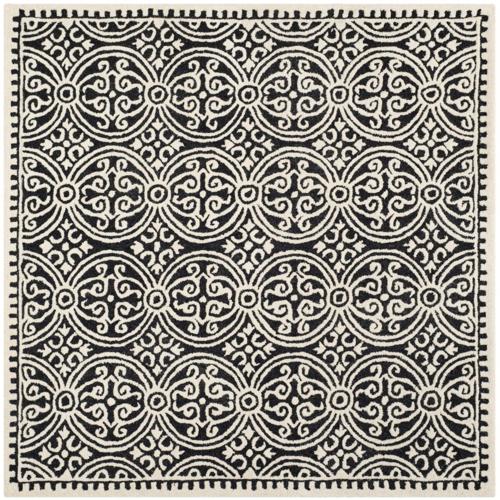 SAFAVIEH Cambridge CAM123E Handmade Black / Ivory Rug