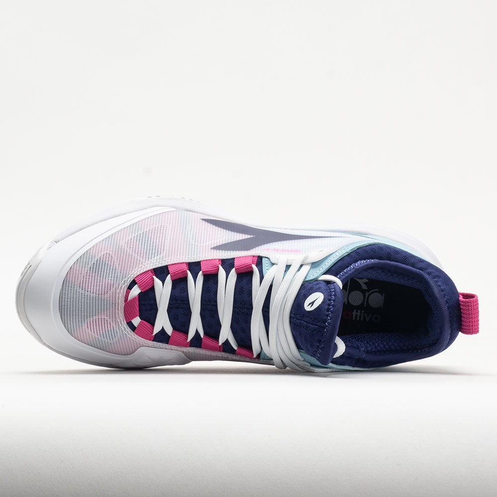 Diadora Speed Blushield Fly 4+ Clay Women's  White/Blueprint/Pink