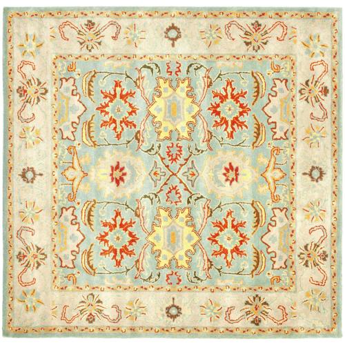 Safavieh HG734 Heritage Area Rug-Finish:Light Blue/Ivory,Shape:Square,Size:6'*6'