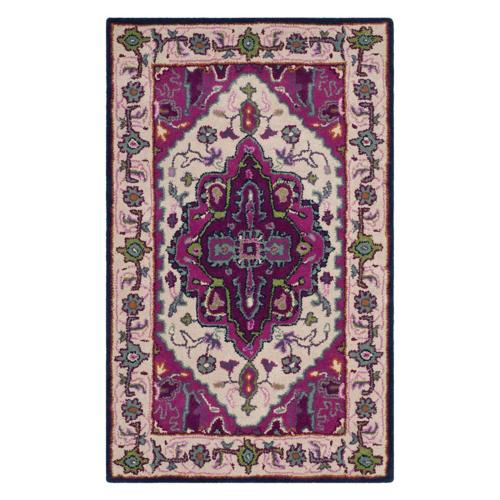 Safavieh Handmade Bellagio Georgina Modern Oriental Wool Rug Ivory/Pink 2'6*4' 3'*5', 2'*3' Accent, Indoor Entryway, Kitchen, Bathroom Pink