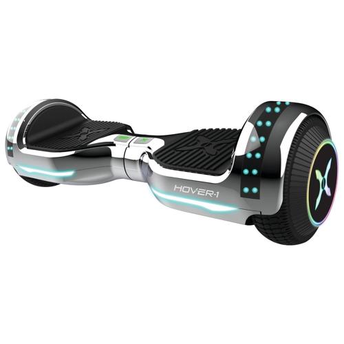 Hover-1 Matrix UL Certified Electric Hoverboard With 6.5 In. Wheels, LED Sensor Lights, LED Wheel Well Lights, Bluetooth Speaker, Ideal for Boys and Girls 8+ and Less Than 180 lbs, Silver