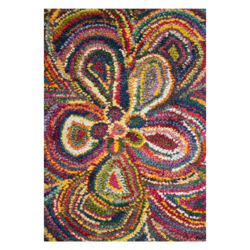SAFAVIEH Fiesta Ronald Colorful Floral Shag Runner Rug, Multi, 2'3*6'