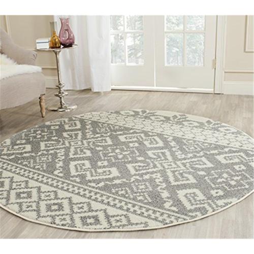 Safavieh ADR107 Collection Adirondack Polypropylene Area Rug-Finish:Ivory/Silver,Shape:Round,Size:10'L*10'W