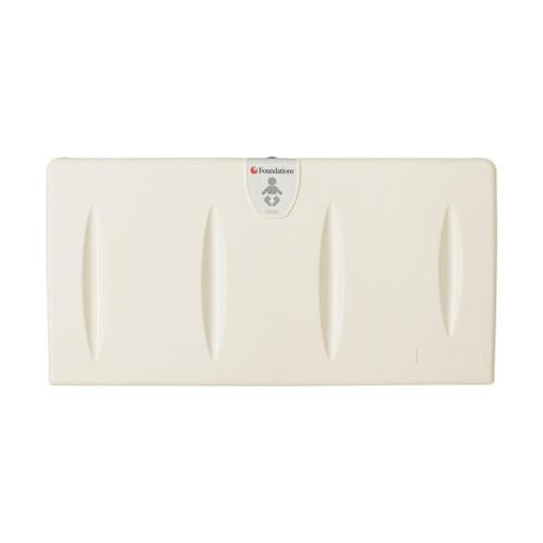Foundations Classic Horizontal Baby Changing Station, Surface Mount with Backer-Plate, Cream (5211089)