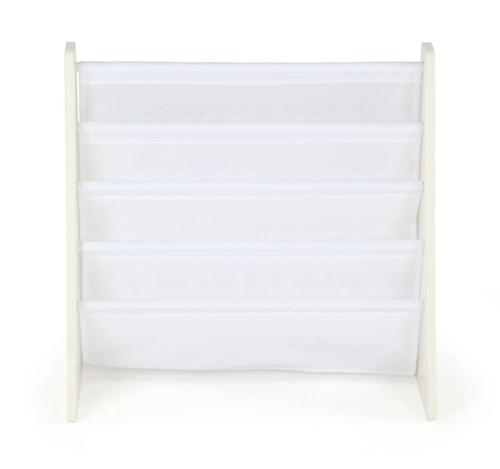 Humble Crew Kids Bookcase, 4 Row Book Storage Bookshelf, White