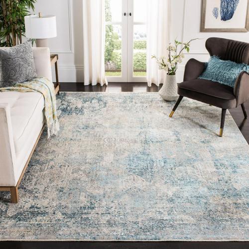 SAFAVIEH Dream Antilla Abstract Overdyed Area Rug, Grey/Blue, 5'*8'