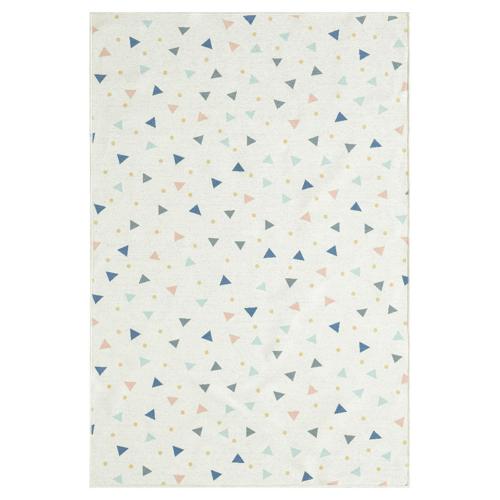 Hopscotch Triangle Toss Printed Microfiber Indoor Area Rug, Multi, 4.5'*6.5'