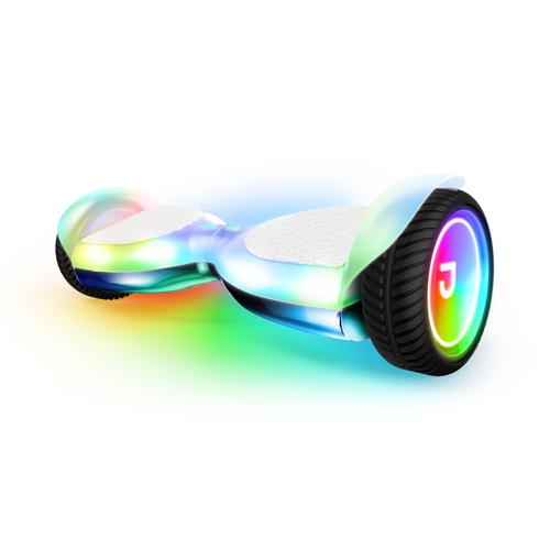 Jetson Plasma Hoverboard | Weight Limit 220 lb, Ages 12+ | Iridescent | LED Liquid Light Patterns, Anti-Slip, All-Terrain Tires | 10 MPH | Range 10 Miles | 3 Hr Charge Time | 36V, 2.5Ah Lithium-Ion