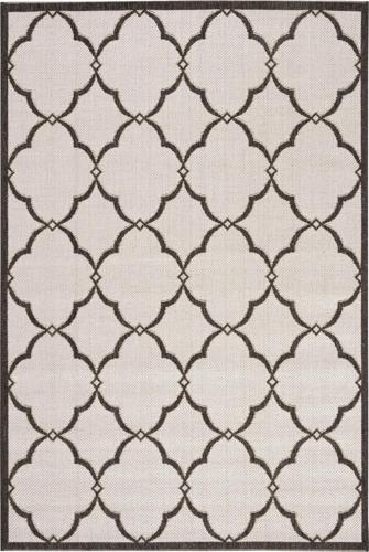 SAFAVIEH Linden Ognena Geometric Area Rug, Light Grey/Charcoal, 4'*6'