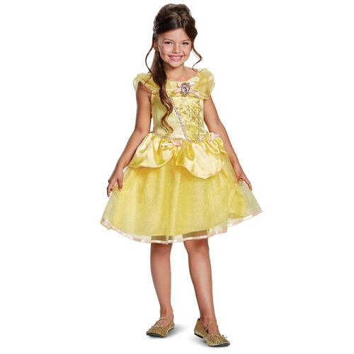 Disney Princess Belle Classic Girl's Halloween Fancy-Dress Costume for Child, S