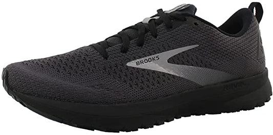 Men's Brooks Revel 4, Grey/Black, 9.5 D Medium