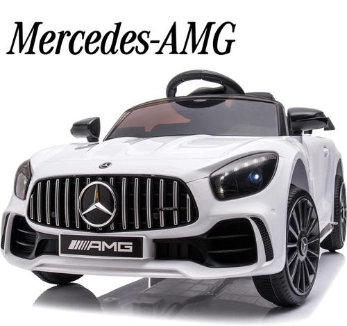 SUGIFT 12V Mercedes AMG GT Ride on Car Licensed Benz Kids Electric Car with Remote Control, White