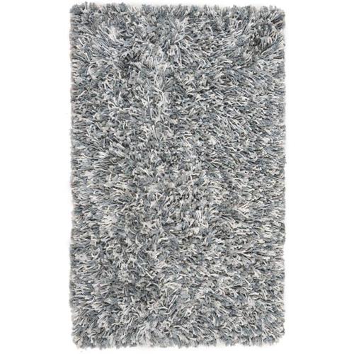 SAFAVIEH Rio Kynaston Solid Polyester Shag Area Rug, Grey/Ivory, 5'*8'