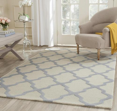 SAFAVIEH Cambridge CAM121F Ivory / Light Blue Rug