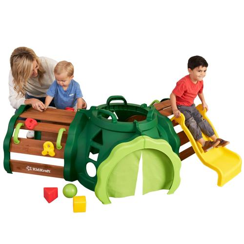 KidKraft Hideout Hollow Toddler Climber with Slide for Indoor/Outdoor
