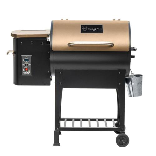 KingChii Wood Pellet Smoker and Grill 305 sq. in, 8 in 1 Outdoor Smokers BBQ with Auto Temperature Controls