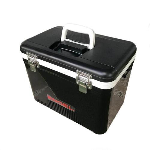 Engel 13 qt. Hard Sided Ice Chest Cooler, Black and White
