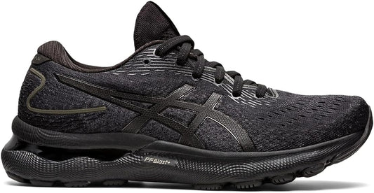 Women's Asics Gel-Nimbus 24, Black/Black, 6.5 D Wide