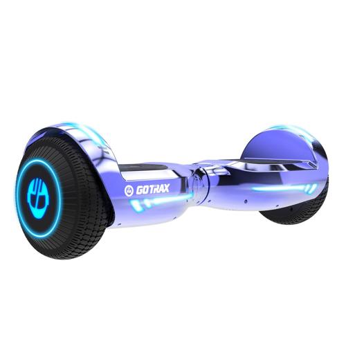 GOTRAX GLIDE Hoverboard with Bluetooth Speaker, 176 lbs Max Weight, 3.1 Miles Distance, 6.2 Mph Max Speed, Self Balancing Scooter with 6.5 inch Wheels and LED Headlights Purple
