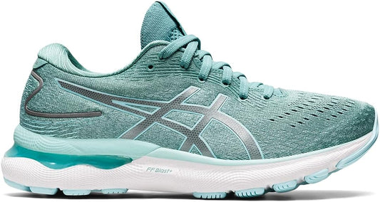 Women's Asics Gel-Nimbus 24, Sage/Clear Blue, 5 B Medium