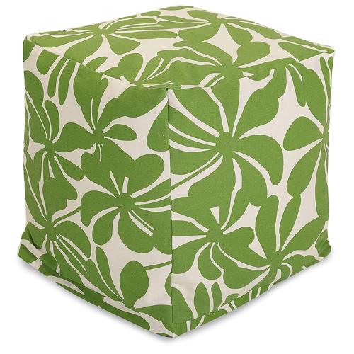 Majestic Home Goods Plantation Indoor / Outdoor Fabric Cube Pouf