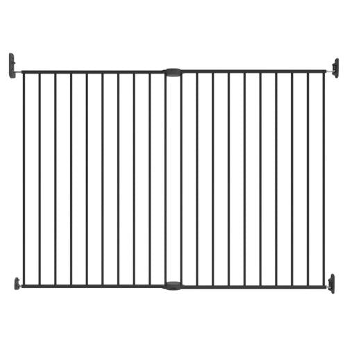 Perma Superior Swing Gate for 6-24 Months, 36 Tall*32.3 -55.9 Wide, with Locking Indicator, Warm Black