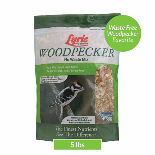 Lyric Woodpecker Wild Bird Seed - No Waste Bird Seed with Nuts, Fruit and Seeds - 5 lb. Bag